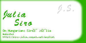 julia siro business card